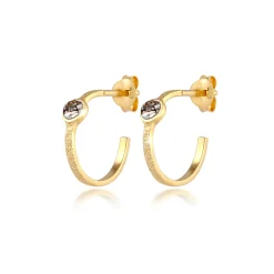 Elli "Ohrstecker | Quarz ( Transparent )< Ohrringe|Vergoldet