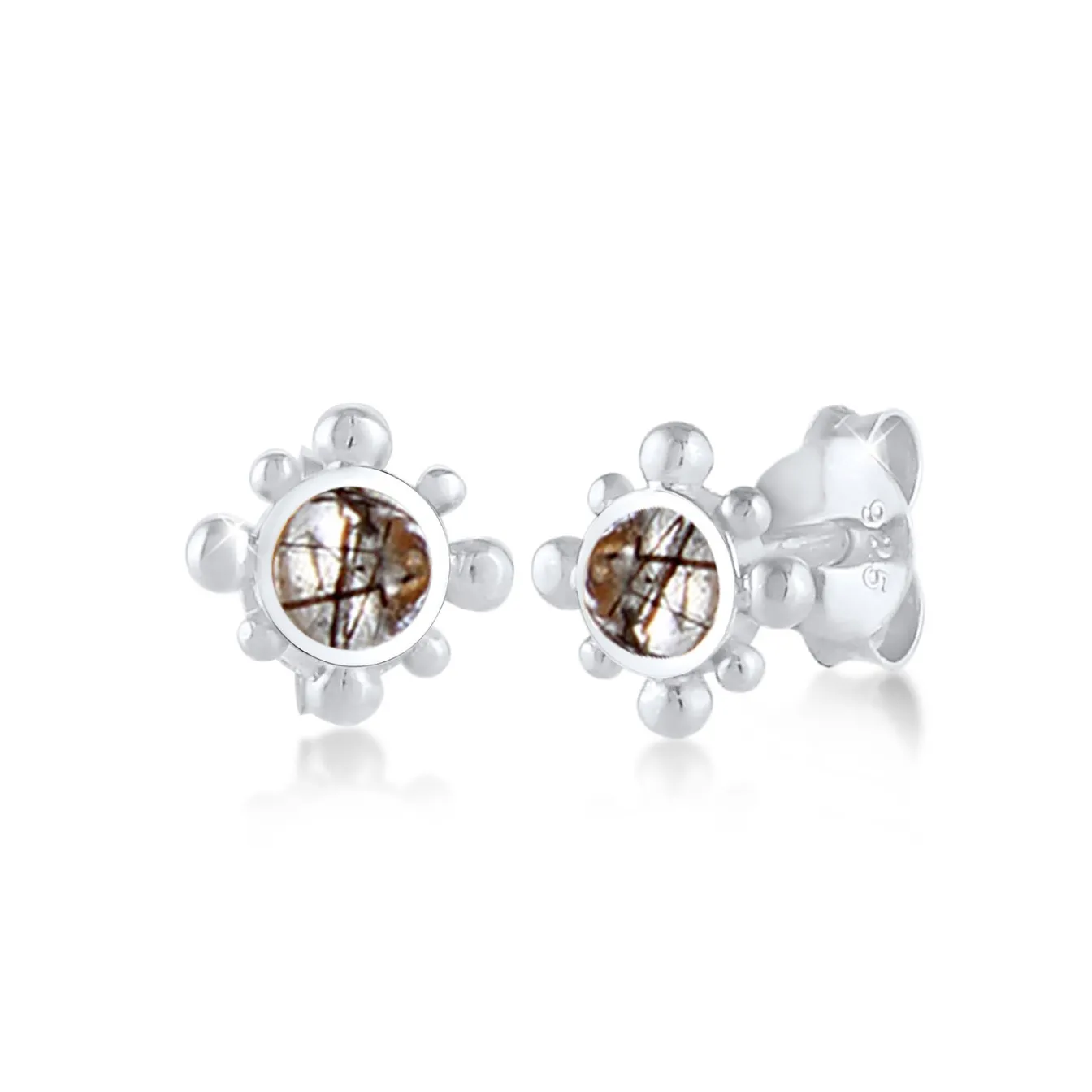 Elli "Ohrstecker | Quarz ( Transparent )< Ohrringe|Silber