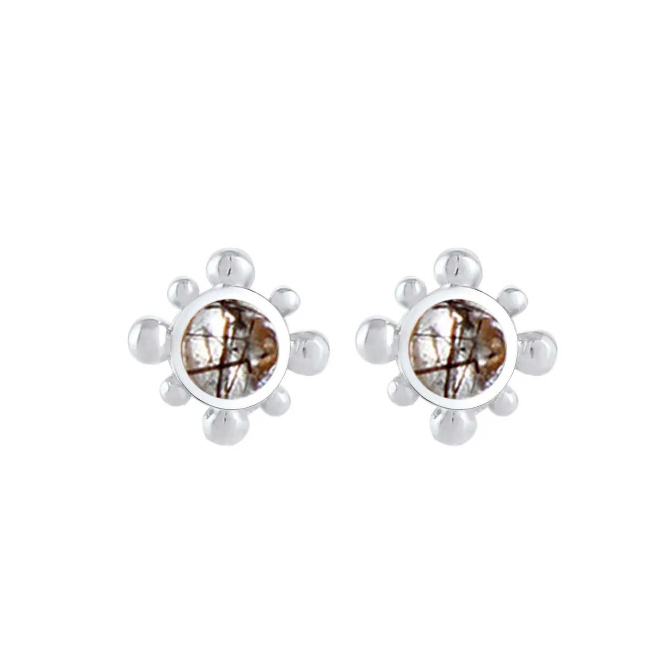 Elli "Ohrstecker | Quarz ( Transparent )< Ohrringe|Silber