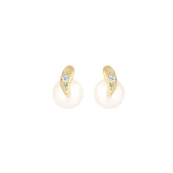Elli "Ohrstecker | Süßwasserperle, Diamant ( , 0,03 ct )< Perlen|Ohrringe