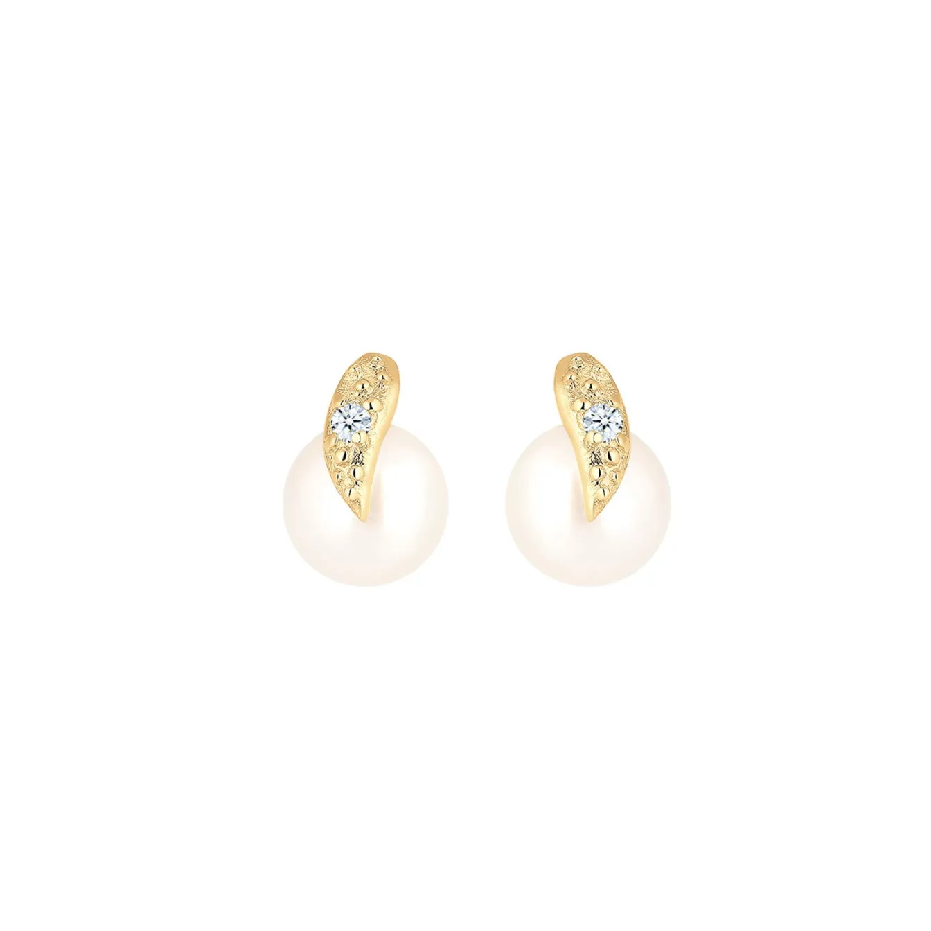 Elli "Ohrstecker | Süßwasserperle, Diamant ( , 0,03 ct )< Perlen|Ohrringe