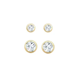 Elli "Ohrstecker | Topas ( Weiß )< Ohrringe|Echtgold