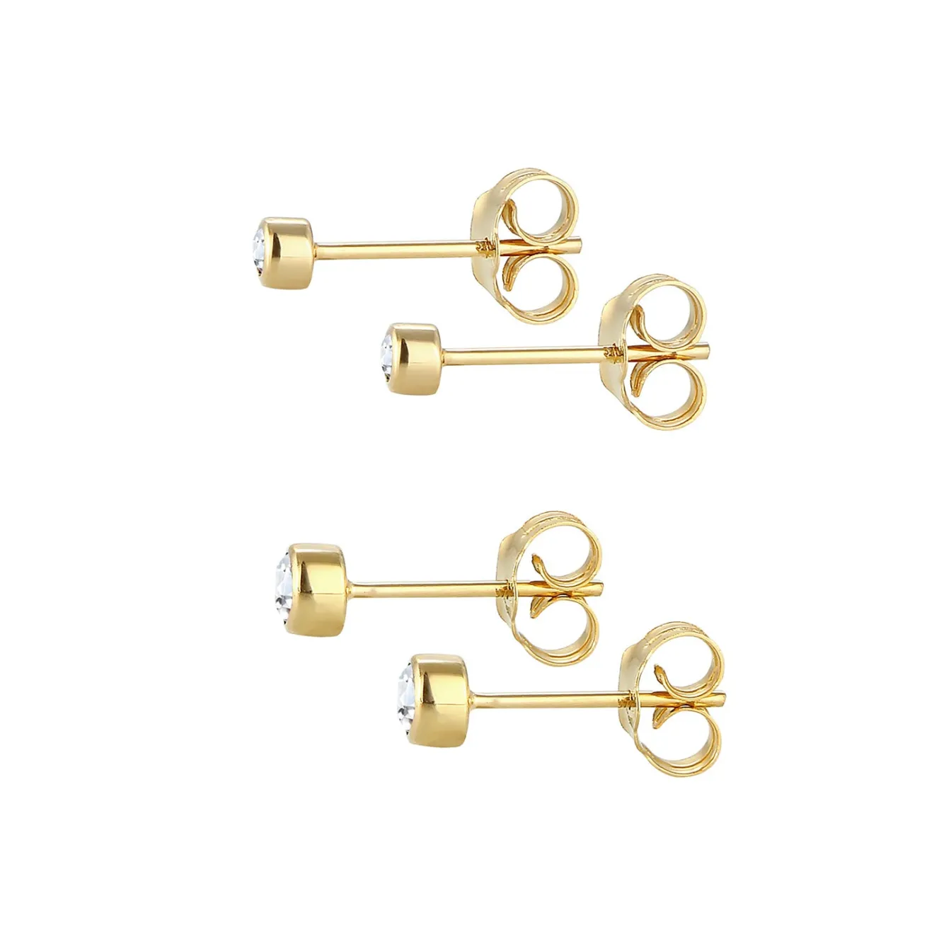 Elli "Ohrstecker | Topas ( Weiß )< Ohrringe|Echtgold