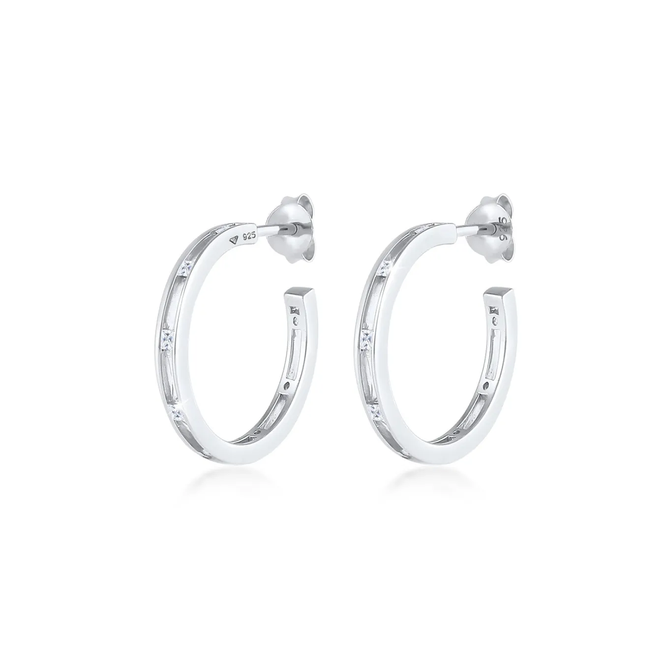 Elli "Ohrstecker | Zirkonia ( Weiß )< Ohrringe|Silber