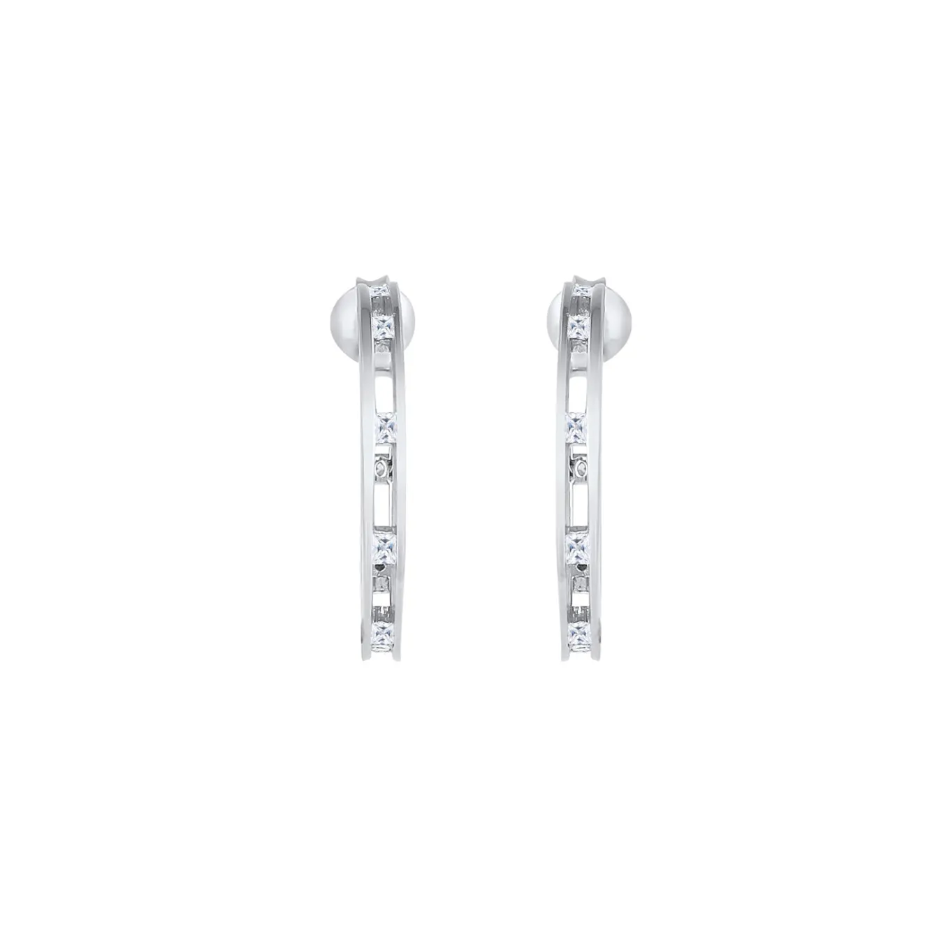 Elli "Ohrstecker | Zirkonia ( Weiß )< Ohrringe|Silber