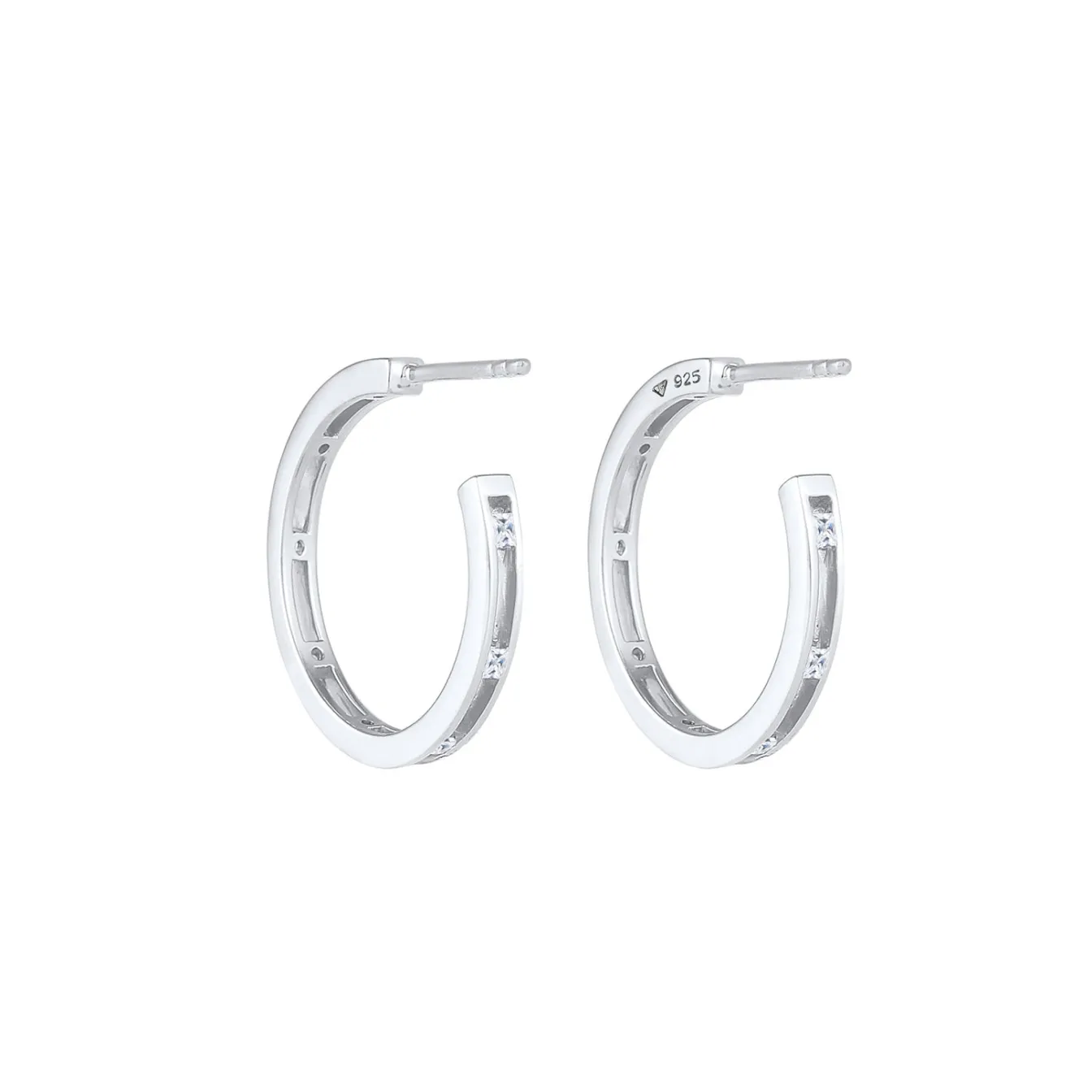 Elli "Ohrstecker | Zirkonia ( Weiß )< Ohrringe|Silber