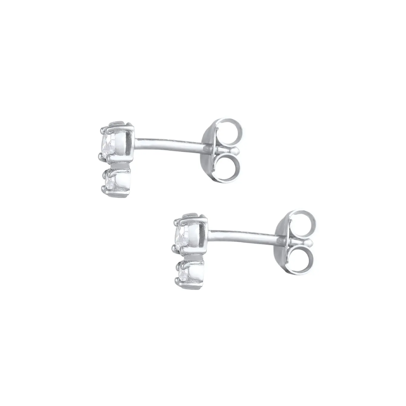 Elli "Ohrstecker | Zirkonia ( Weiß )< Ohrringe|Vergoldet