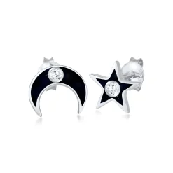 Elli "Ohrstecker Astro | Zirkonia ( Weiß )< Symbol-schmuck|Ohrringe
