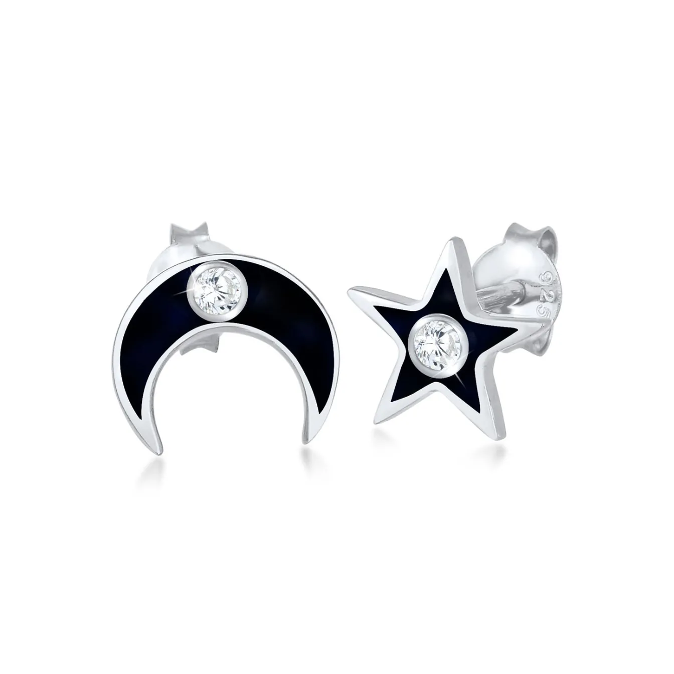 Elli "Ohrstecker Astro | Zirkonia ( Weiß )< Symbol-schmuck|Ohrringe