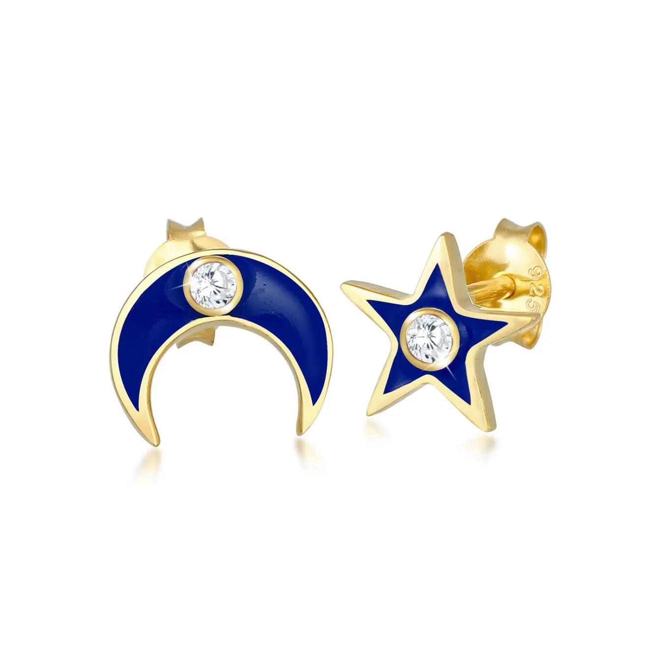 Elli "Ohrstecker Astro | Zirkonia ( Weiß )< Symbol-schmuck|Ohrringe