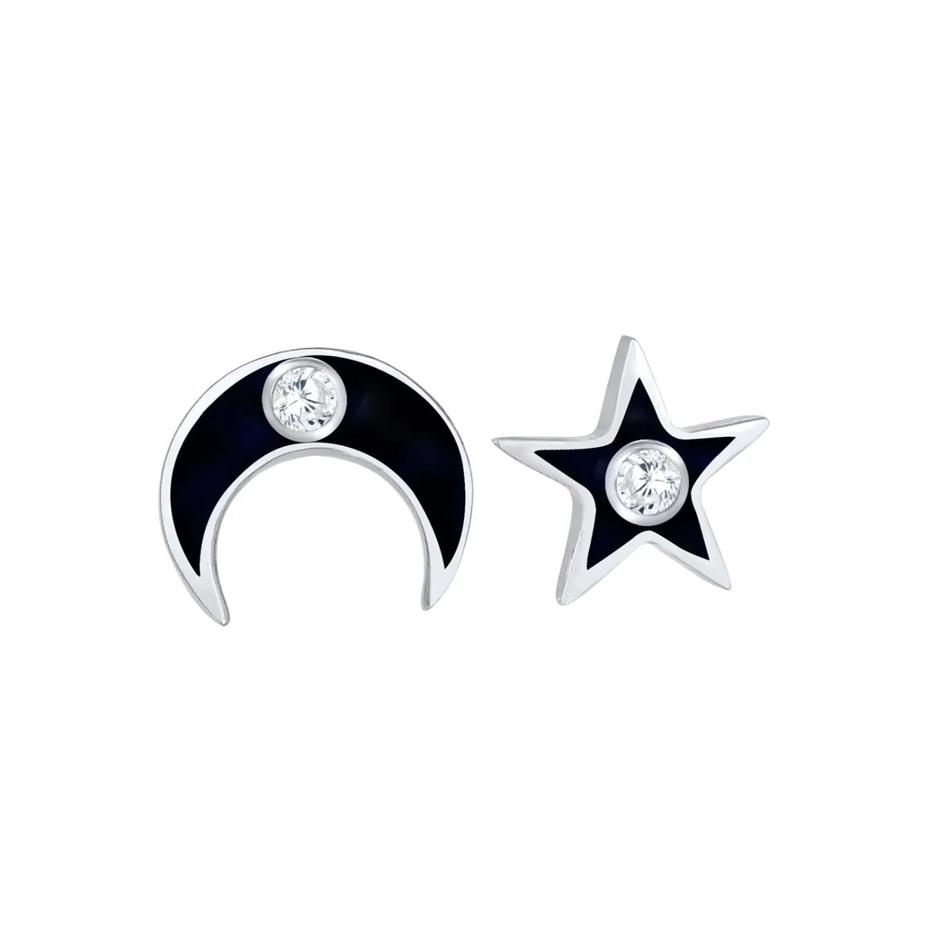 Elli "Ohrstecker Astro | Zirkonia ( Weiß )< Symbol-schmuck|Ohrringe