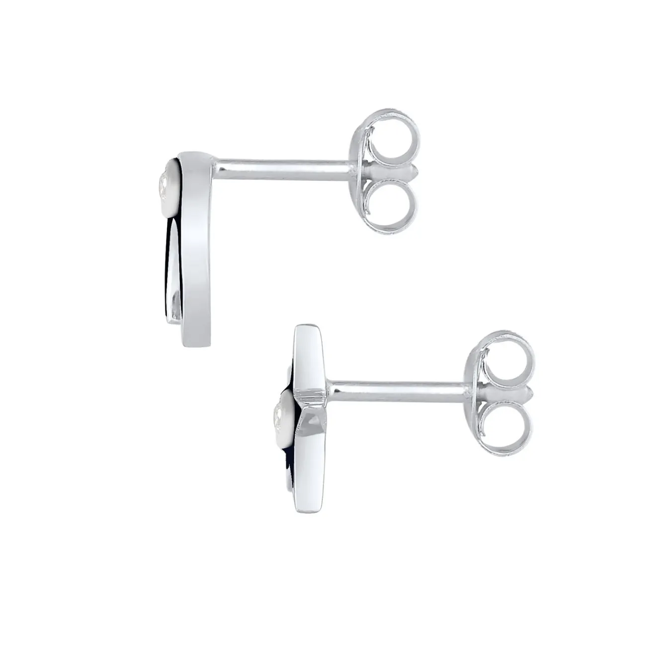 Elli "Ohrstecker Astro | Zirkonia ( Weiß )< Symbol-schmuck|Ohrringe