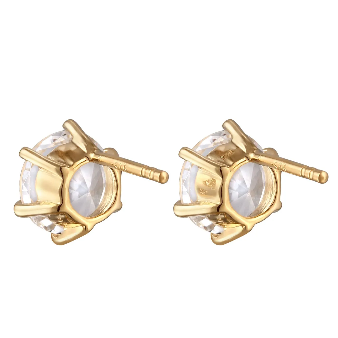 Elli "Ohrstecker Basic | Glas Kristalle (Weiß)< Roségold|Ohrringe