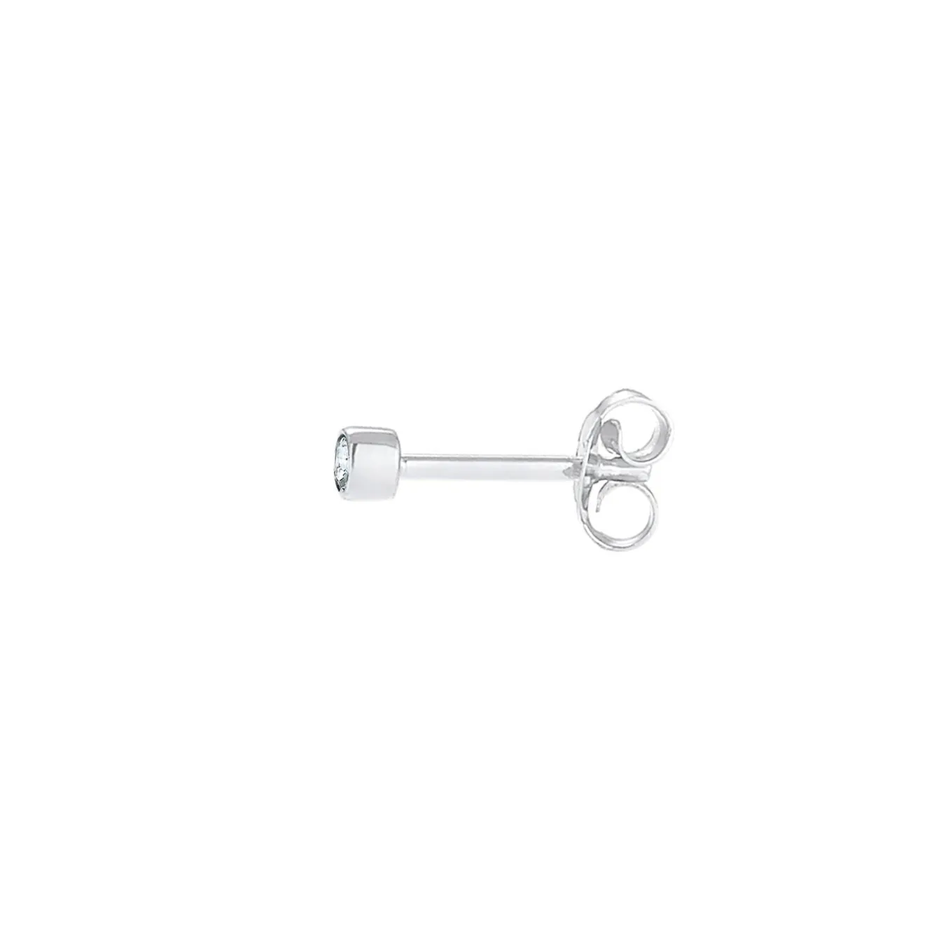 Elli "Ohrstecker Basic | Kristall (Weiß)< Ohrringe|Silber