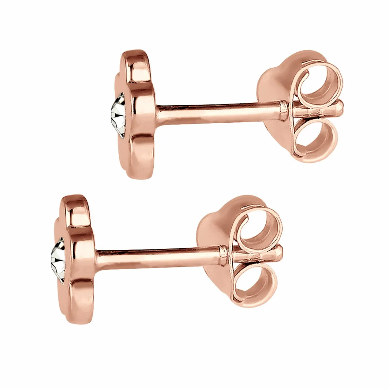 Elli "Ohrstecker Blume | Kristall (Rosa)<Kinder Symbol-schmuck|Kinderschmuck