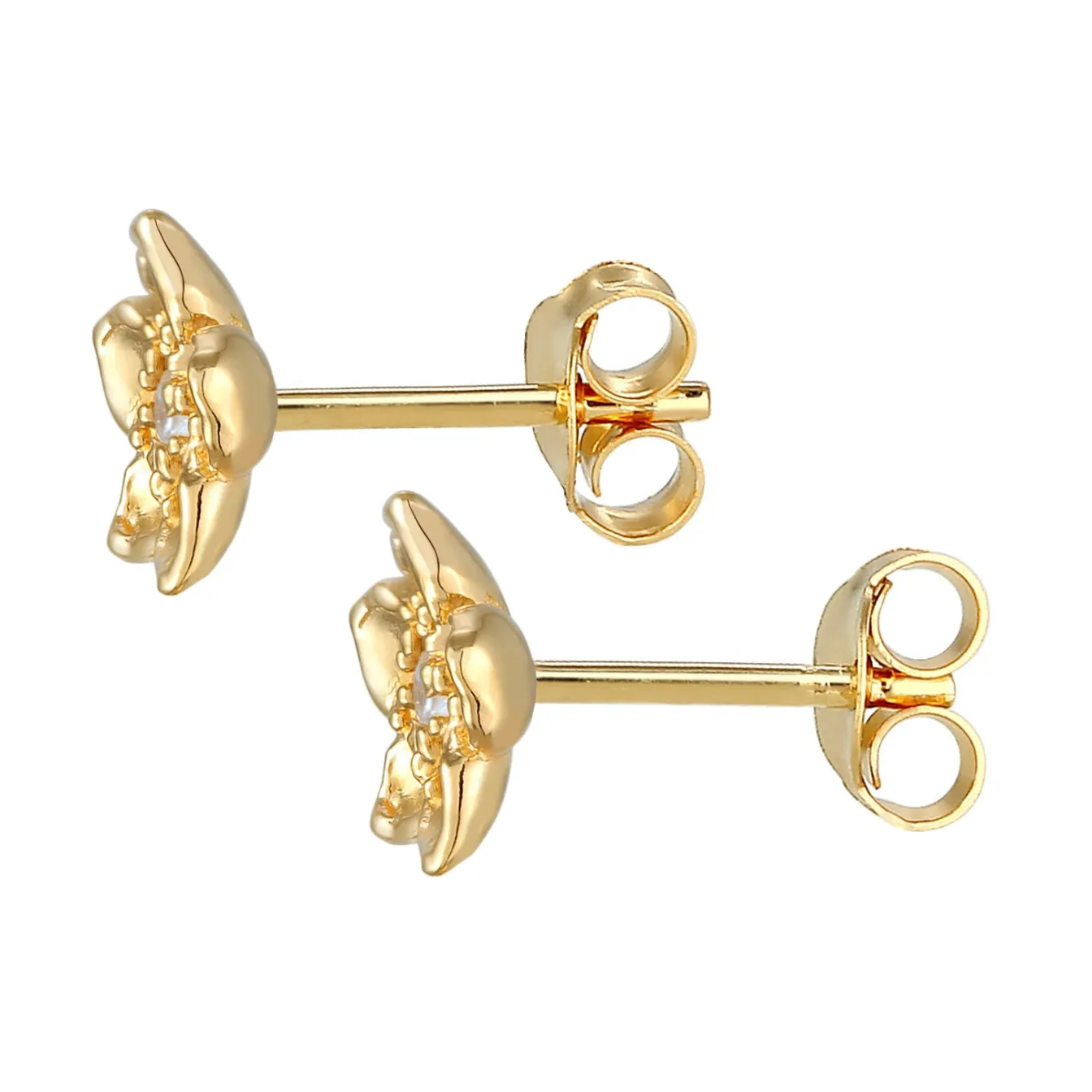 Elli "Ohrstecker Blume | Zirkonia (Weiß)< Symbol-schmuck|Ohrringe