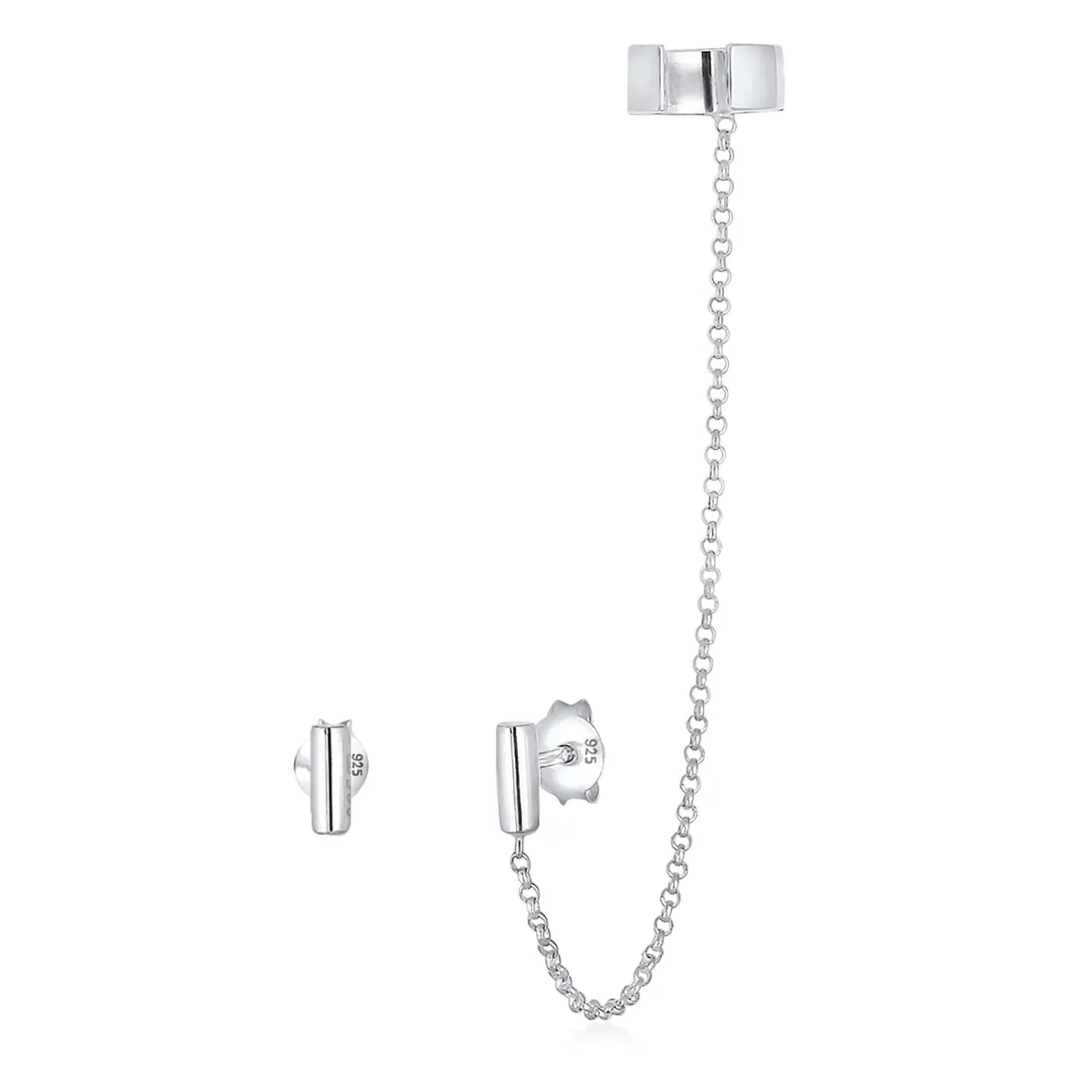 Elli "Ohrstecker Ear Chain< Roségold|Ohrringe