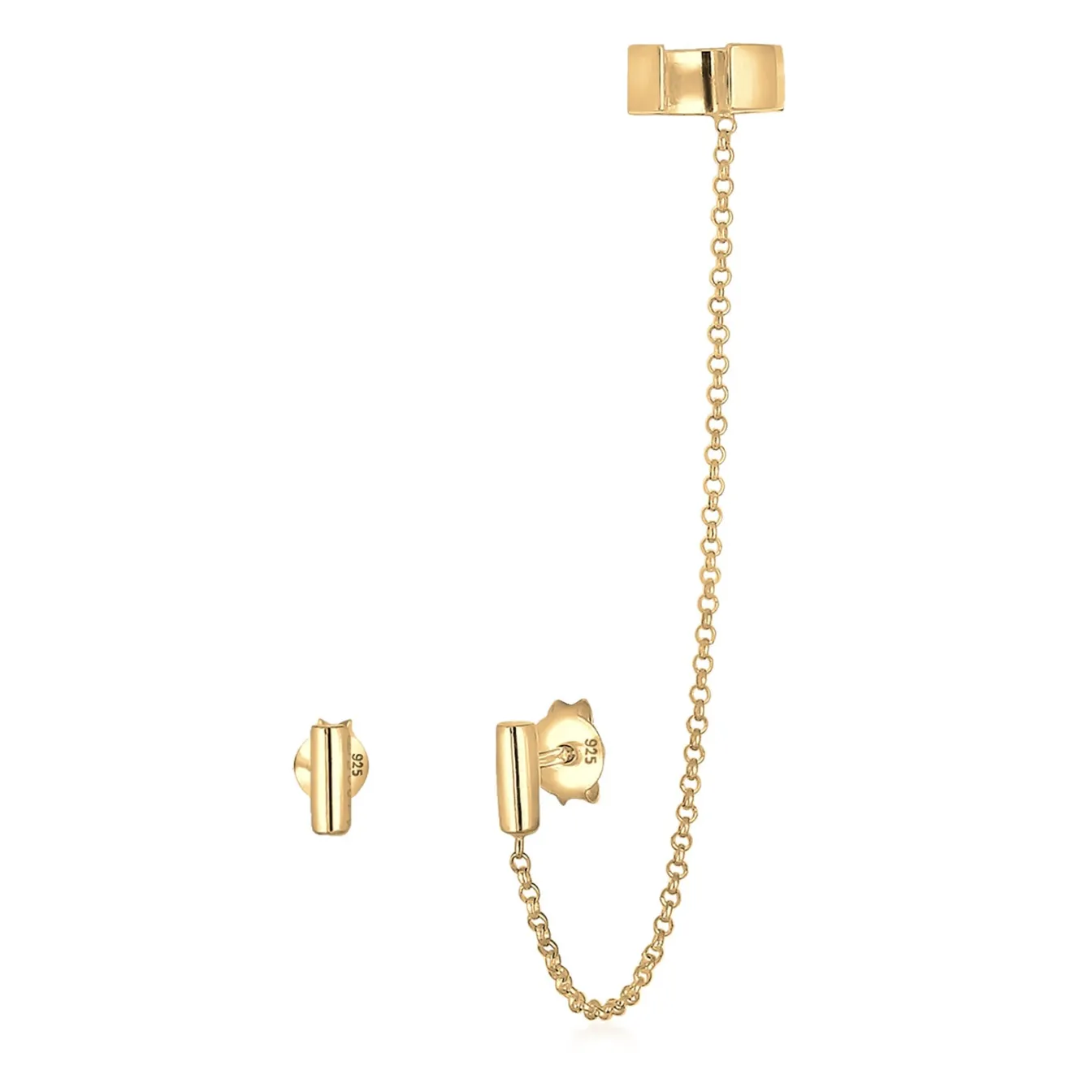 Elli "Ohrstecker Ear Chain< Roségold|Ohrringe
