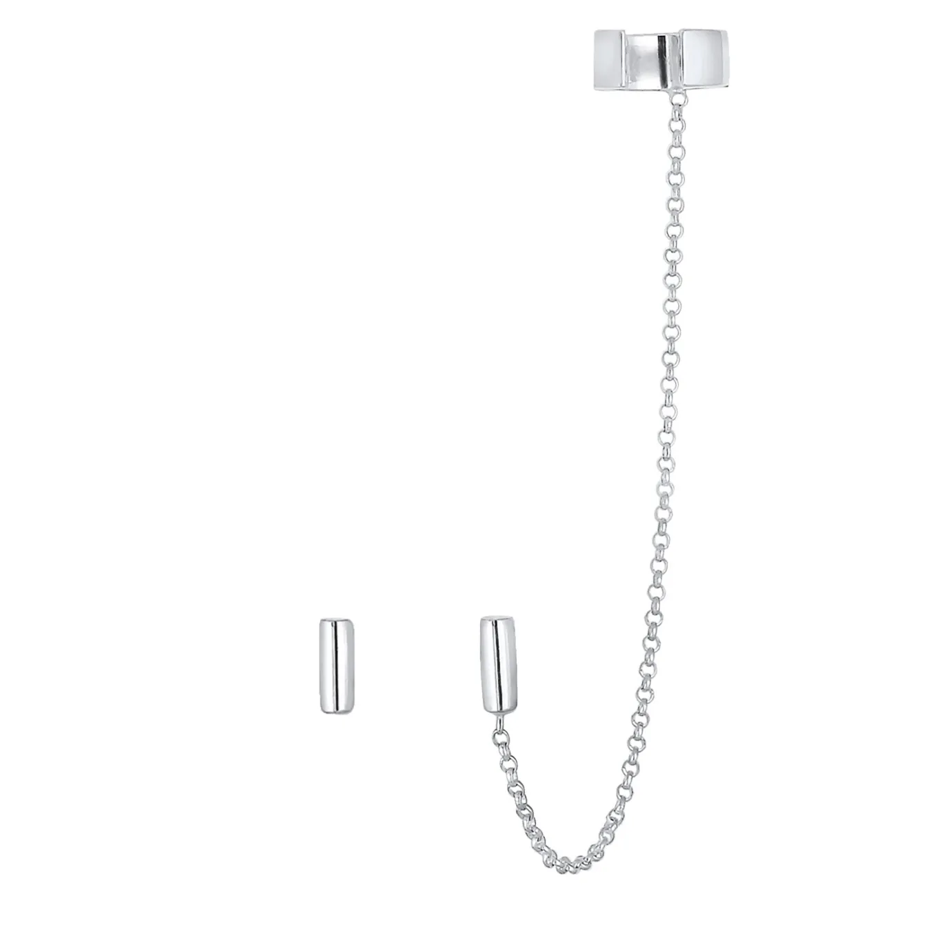 Elli "Ohrstecker Ear Chain< Roségold|Ohrringe