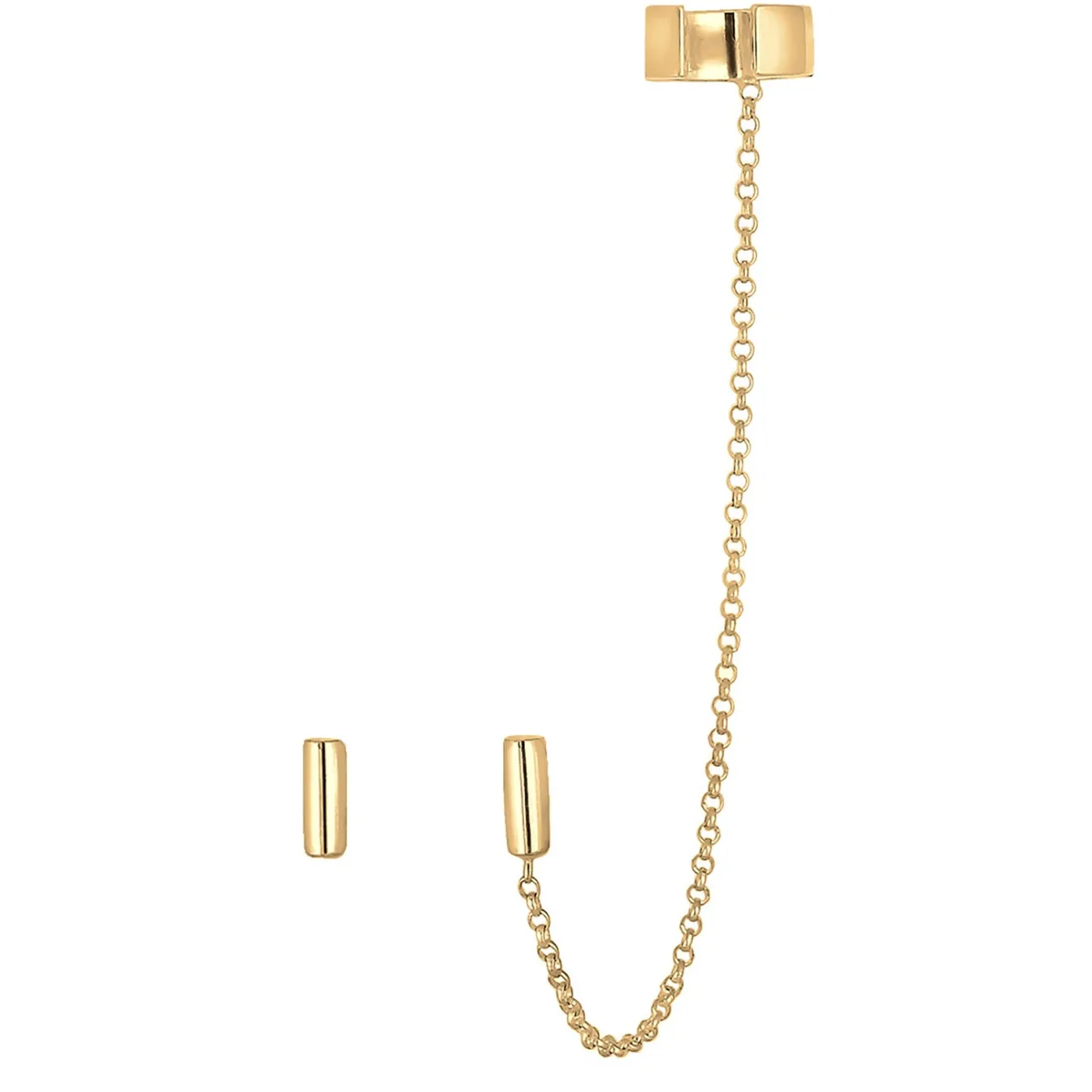 Elli "Ohrstecker Ear Chain< Roségold|Ohrringe