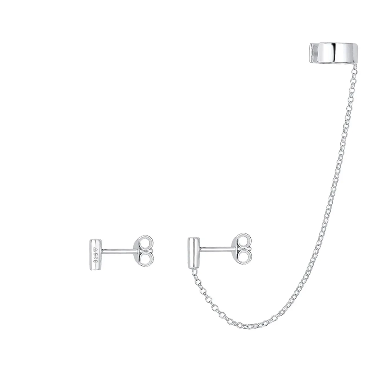 Elli "Ohrstecker Ear Chain< Roségold|Ohrringe