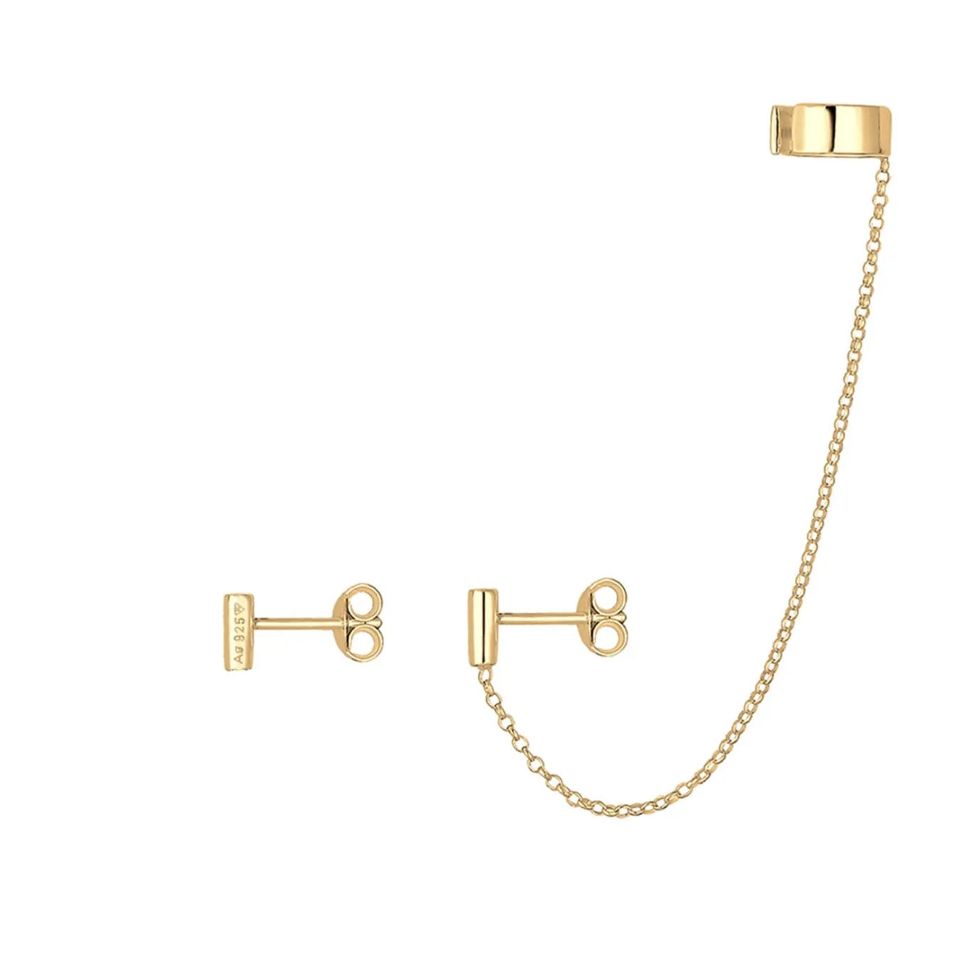 Elli "Ohrstecker Ear Chain< Roségold|Ohrringe