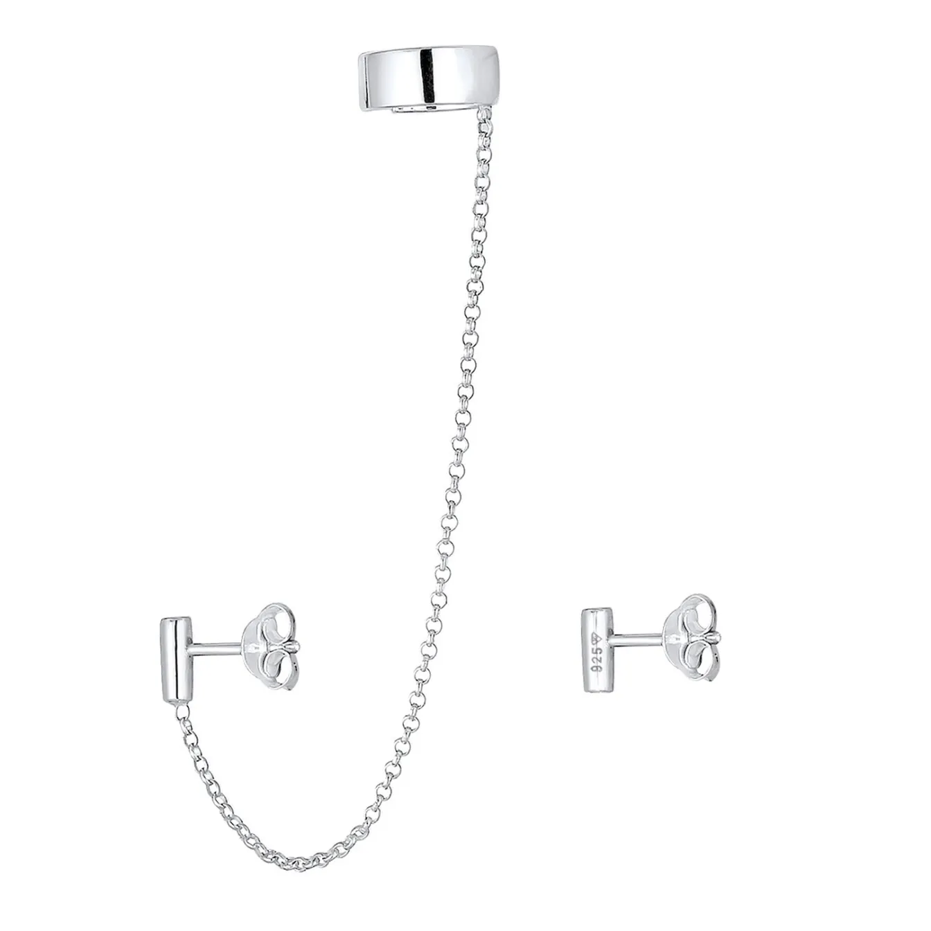 Elli "Ohrstecker Ear Chain< Roségold|Ohrringe