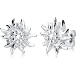 Elli "Ohrstecker Edelweiss< Ohrringe|Silber
