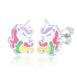 Elli "Ohrstecker Einhorn | Emaille<Kinder Kinderschmuck
