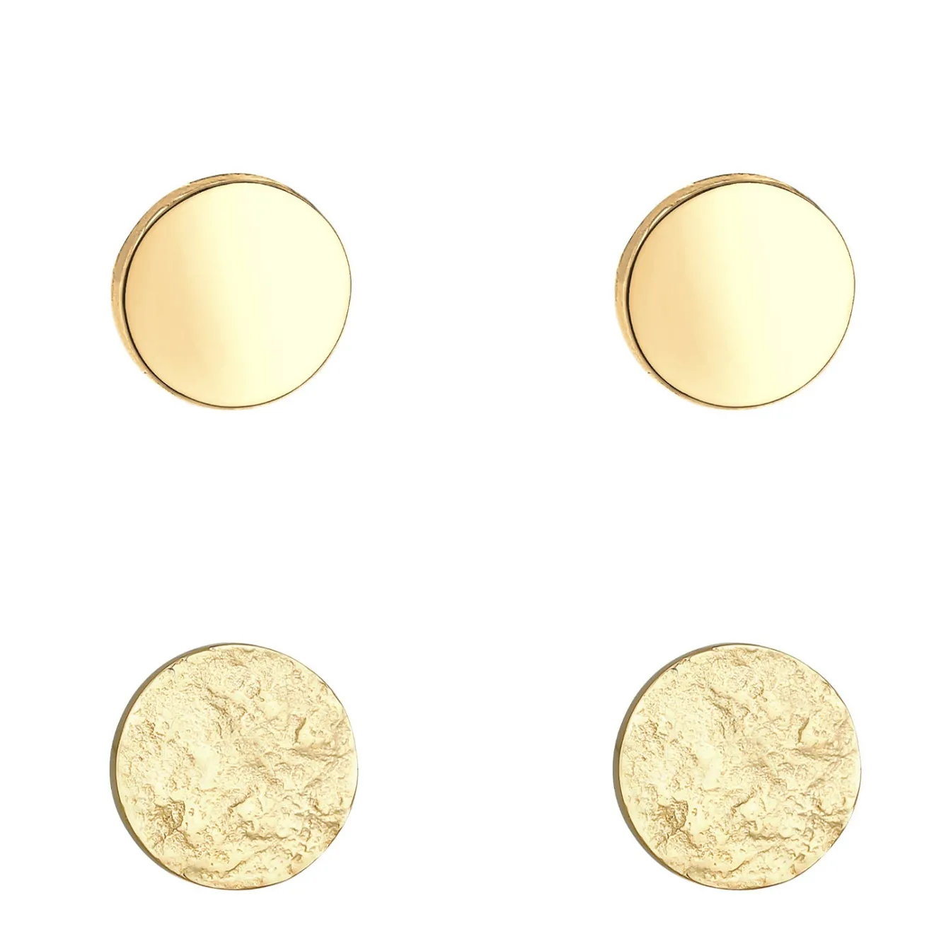 Elli "Ohrstecker 2er Set Matt & Glänzend< Ohrringe|Silber