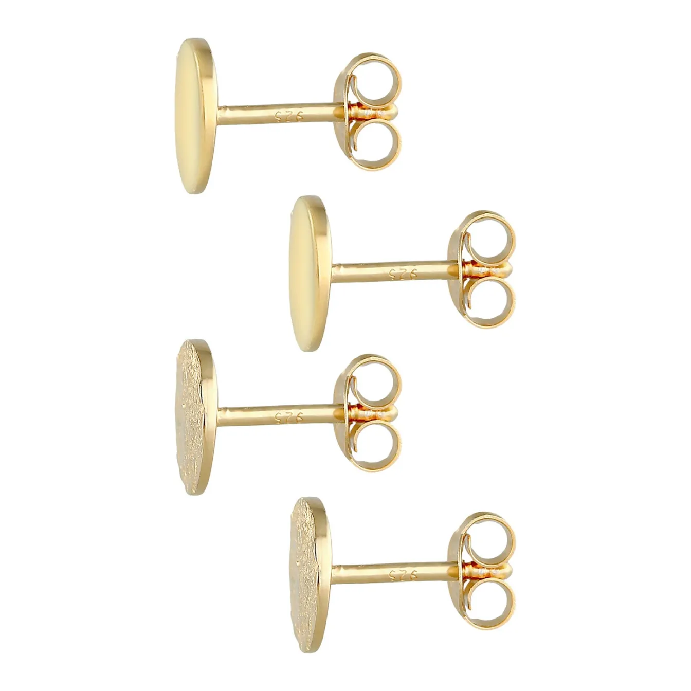Elli "Ohrstecker 2er Set Matt & Glänzend< Ohrringe|Silber