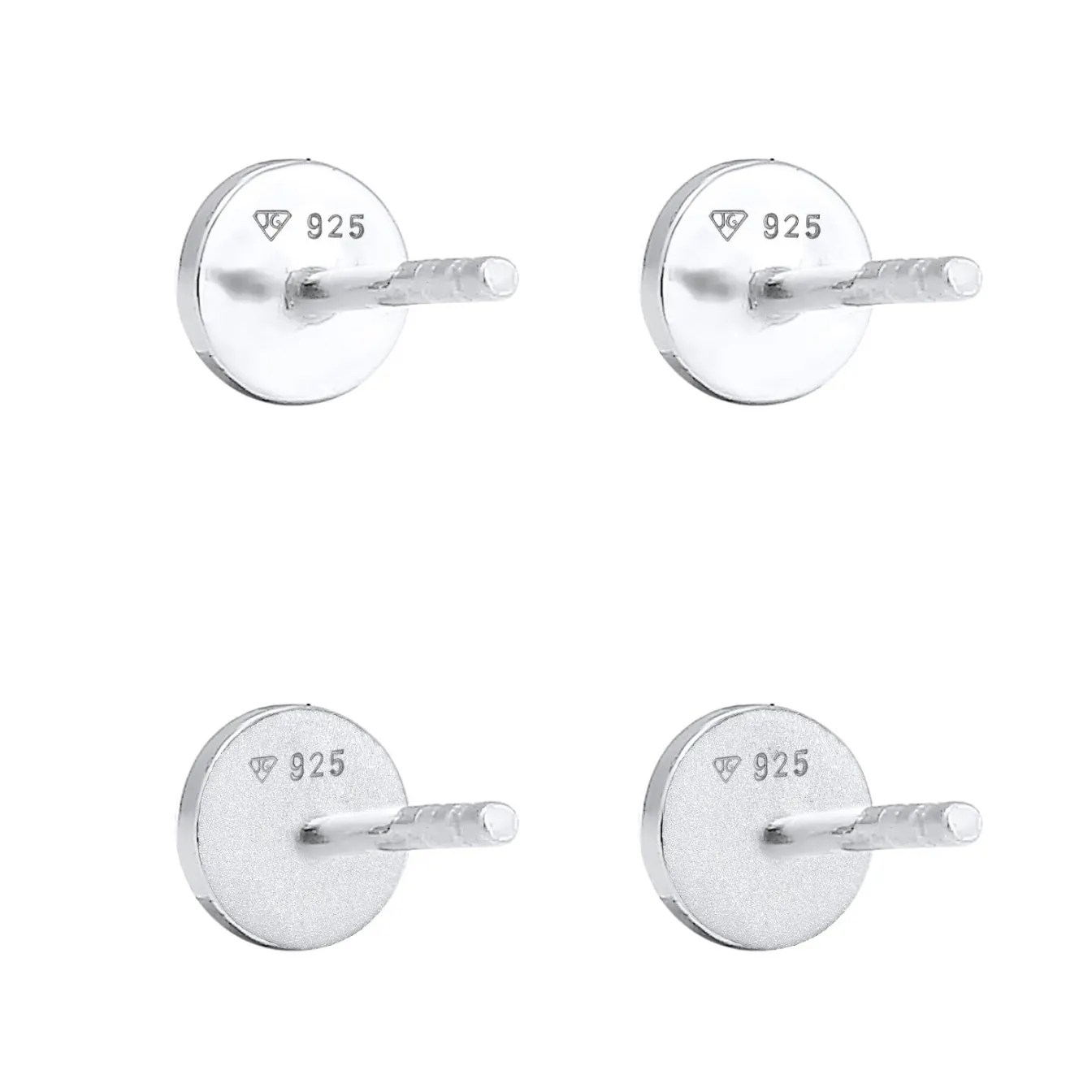 Elli "Ohrstecker 2er Set Matt & Glänzend< Ohrringe|Silber