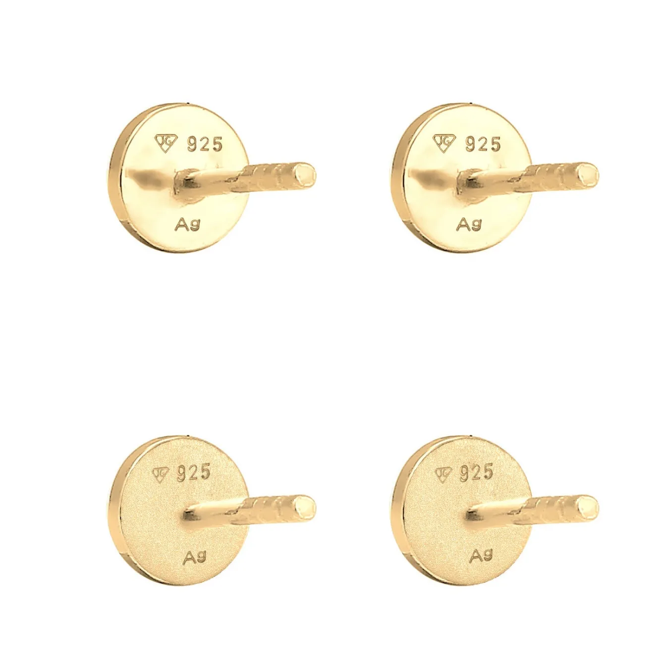 Elli "Ohrstecker 2er Set Matt & Glänzend< Ohrringe|Silber