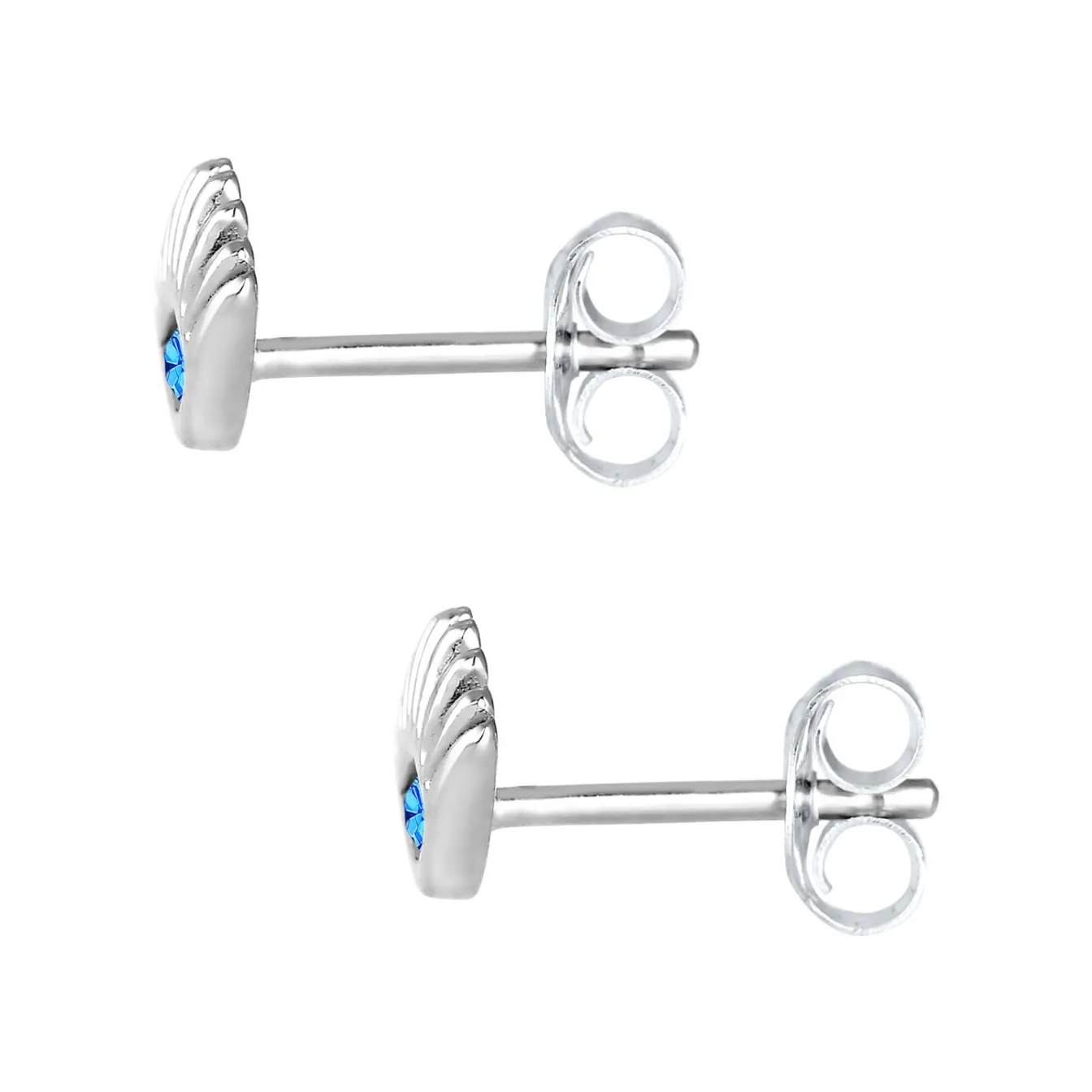 Elli "Ohrstecker Evil Eye | Kristall ( Blau )< Roségold|Symbol-schmuck