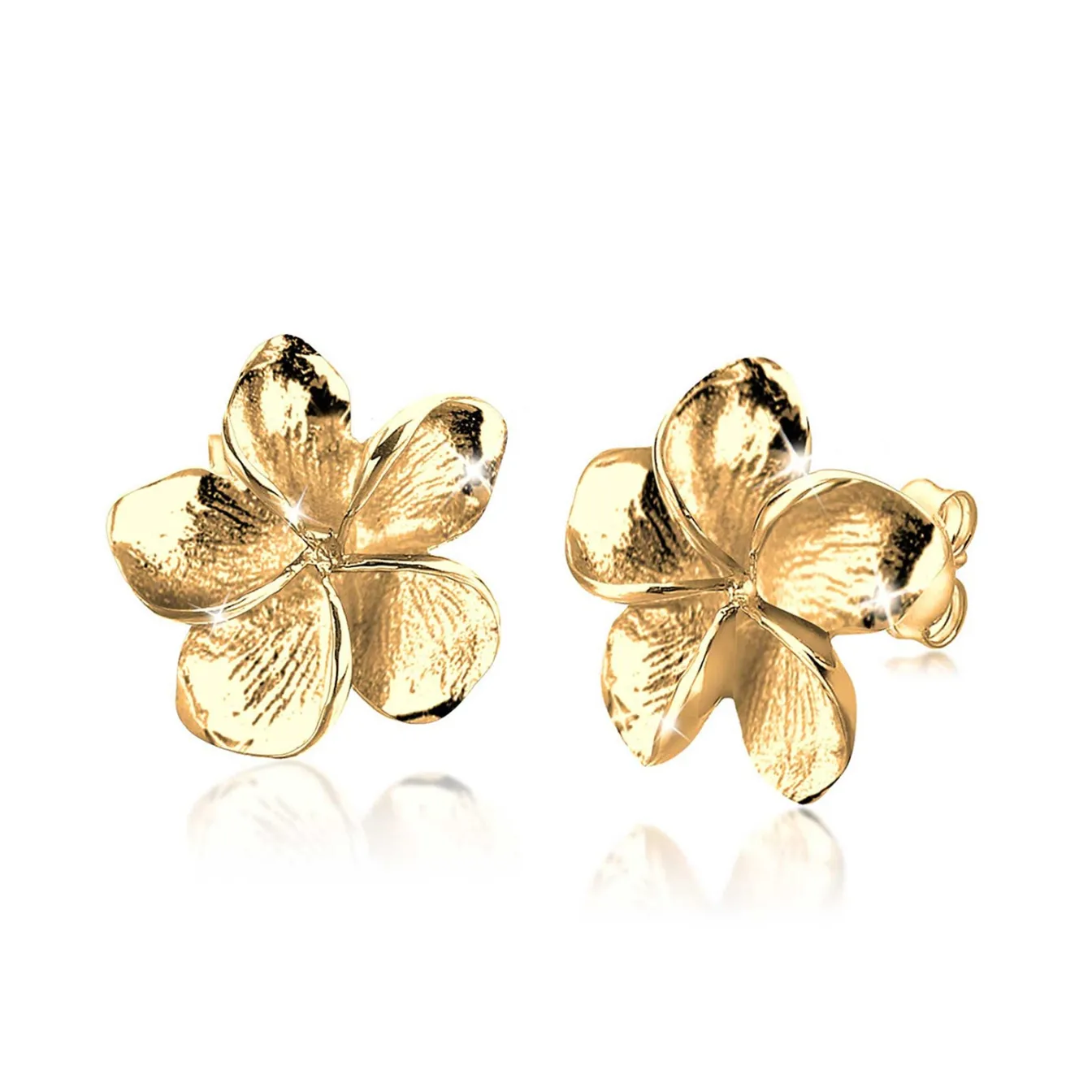 Elli "Ohrstecker Frangipani Blüte< Roségold|Symbol-schmuck