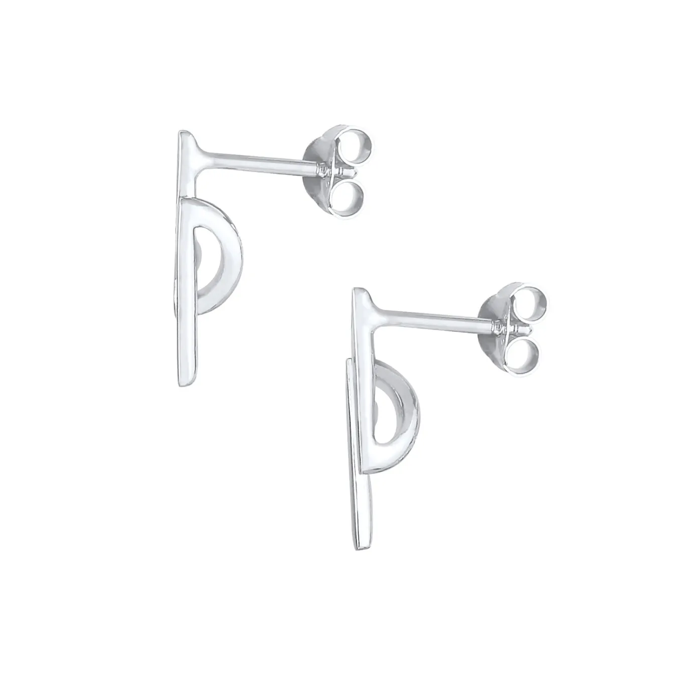 Elli "Ohrstecker Geo | Diamant ( Weiß, 0,09 ct )< Ohrringe|Vergoldet