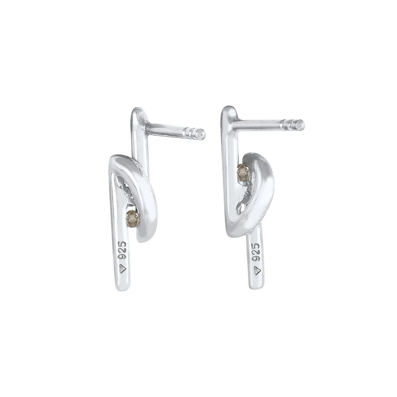 Elli "Ohrstecker Geo | Diamant ( Weiß, 0,09 ct )< Ohrringe|Vergoldet