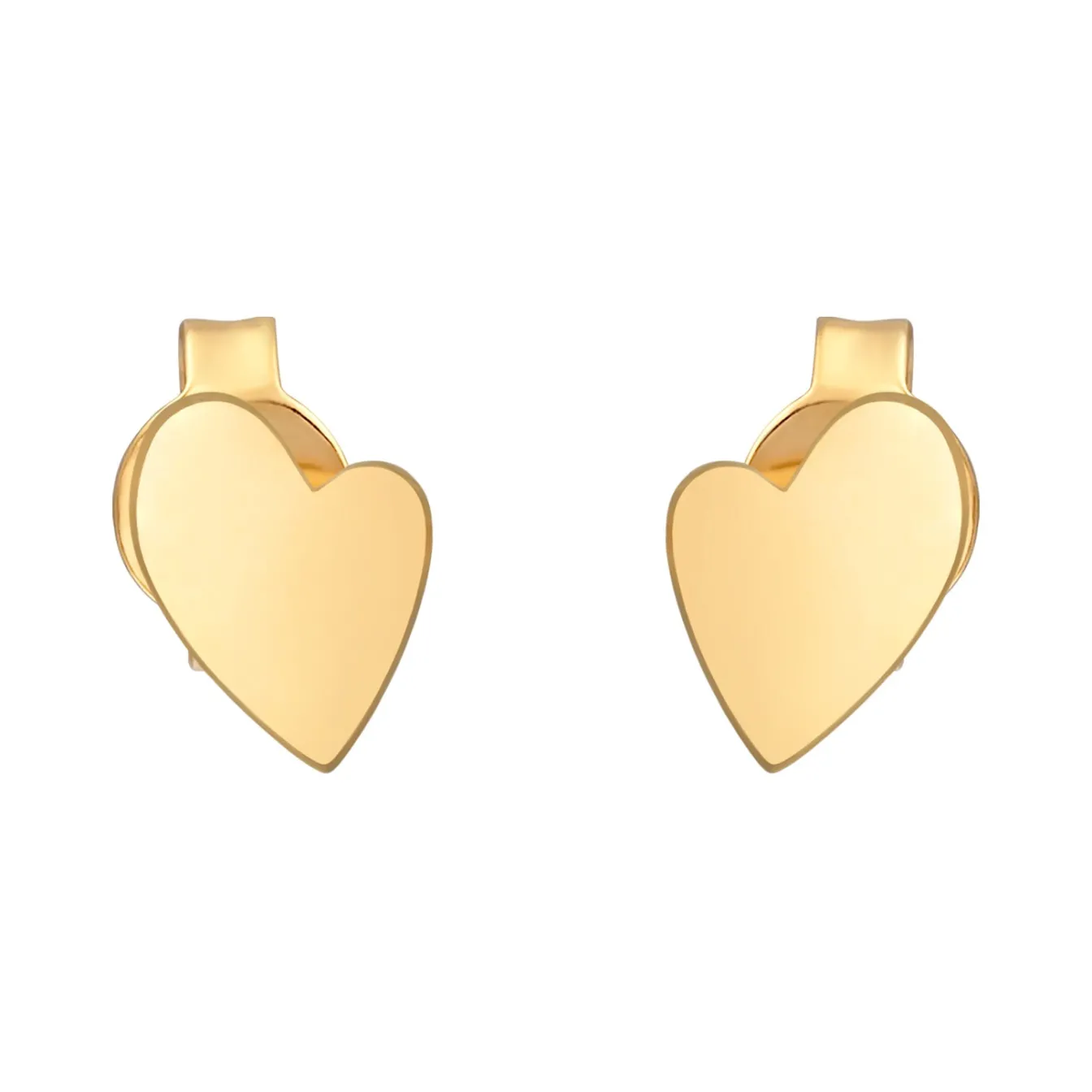 Elli "Ohrstecker Herz< Vergoldet|Symbol-schmuck