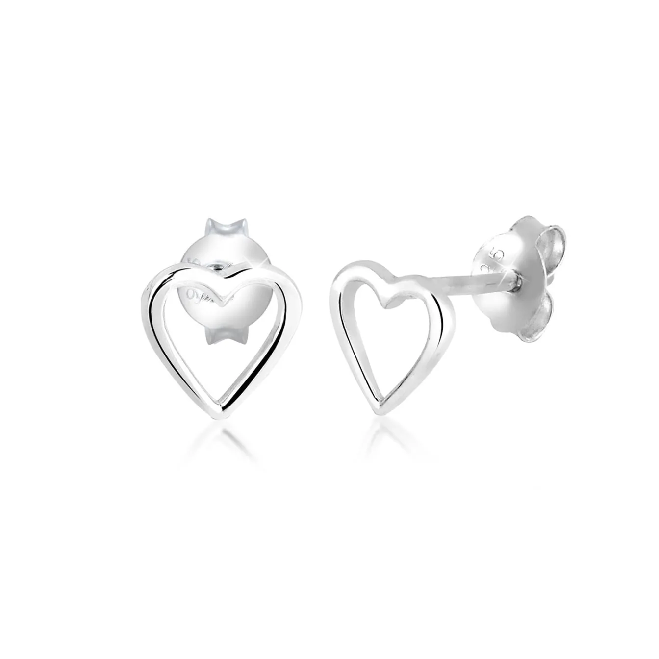 Elli "Ohrstecker Herz< Silber|Roségold