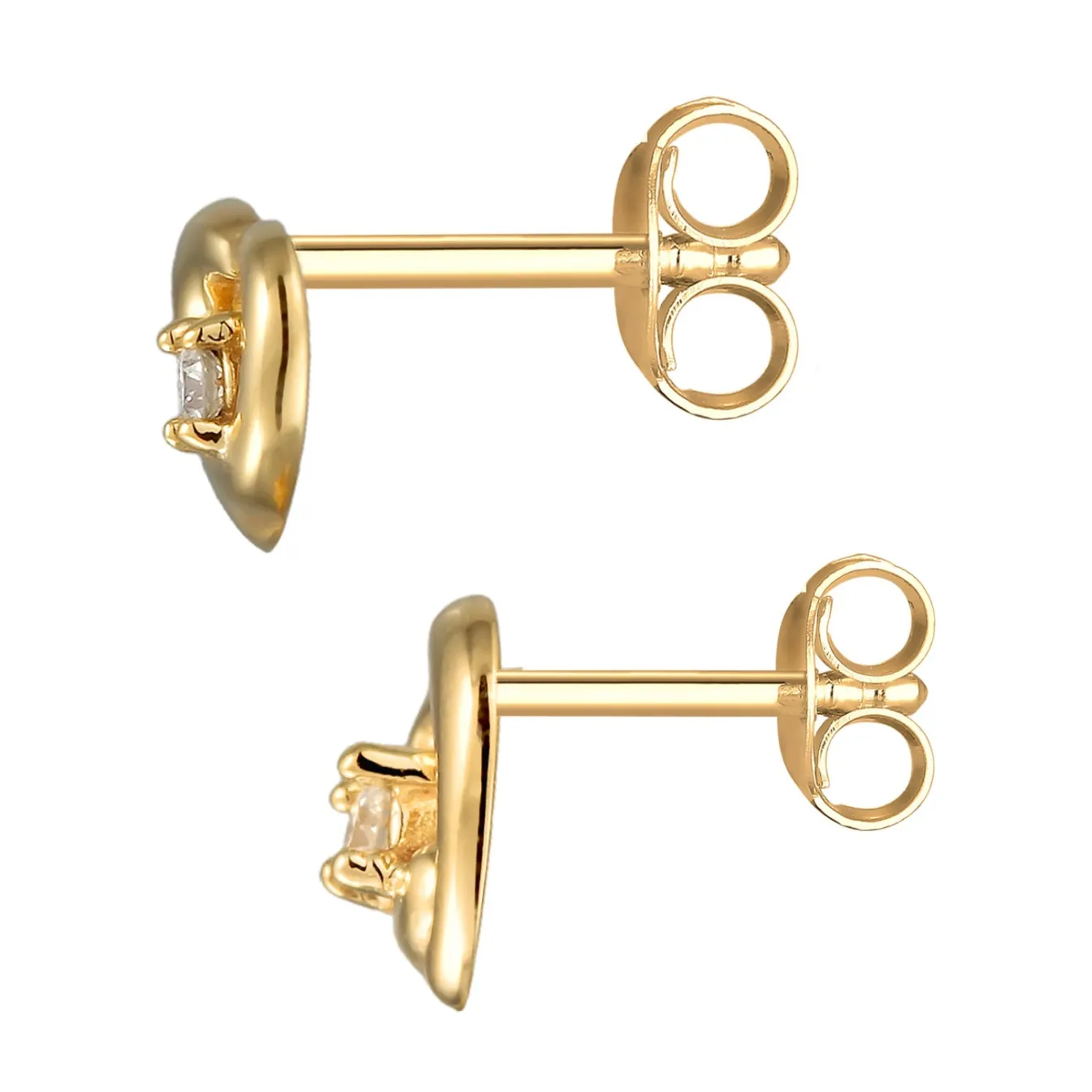 Elli "Ohrstecker Herz | Diamant (Weiß, 0.012 ct)< Symbol-schmuck|Herz-schmuck