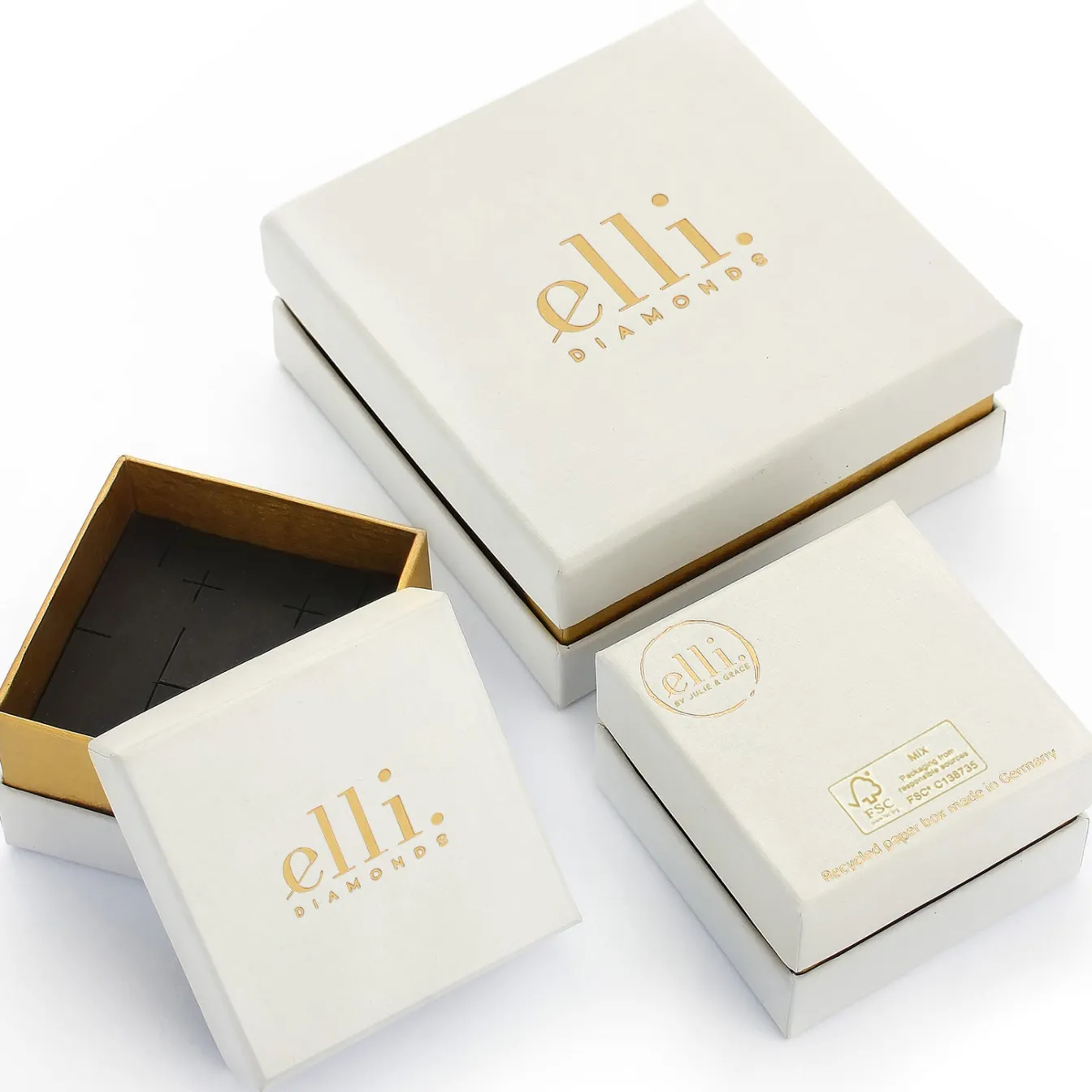 Elli "Ohrstecker Herz | Diamant (Weiß, 0.012 ct)< Symbol-schmuck|Herz-schmuck