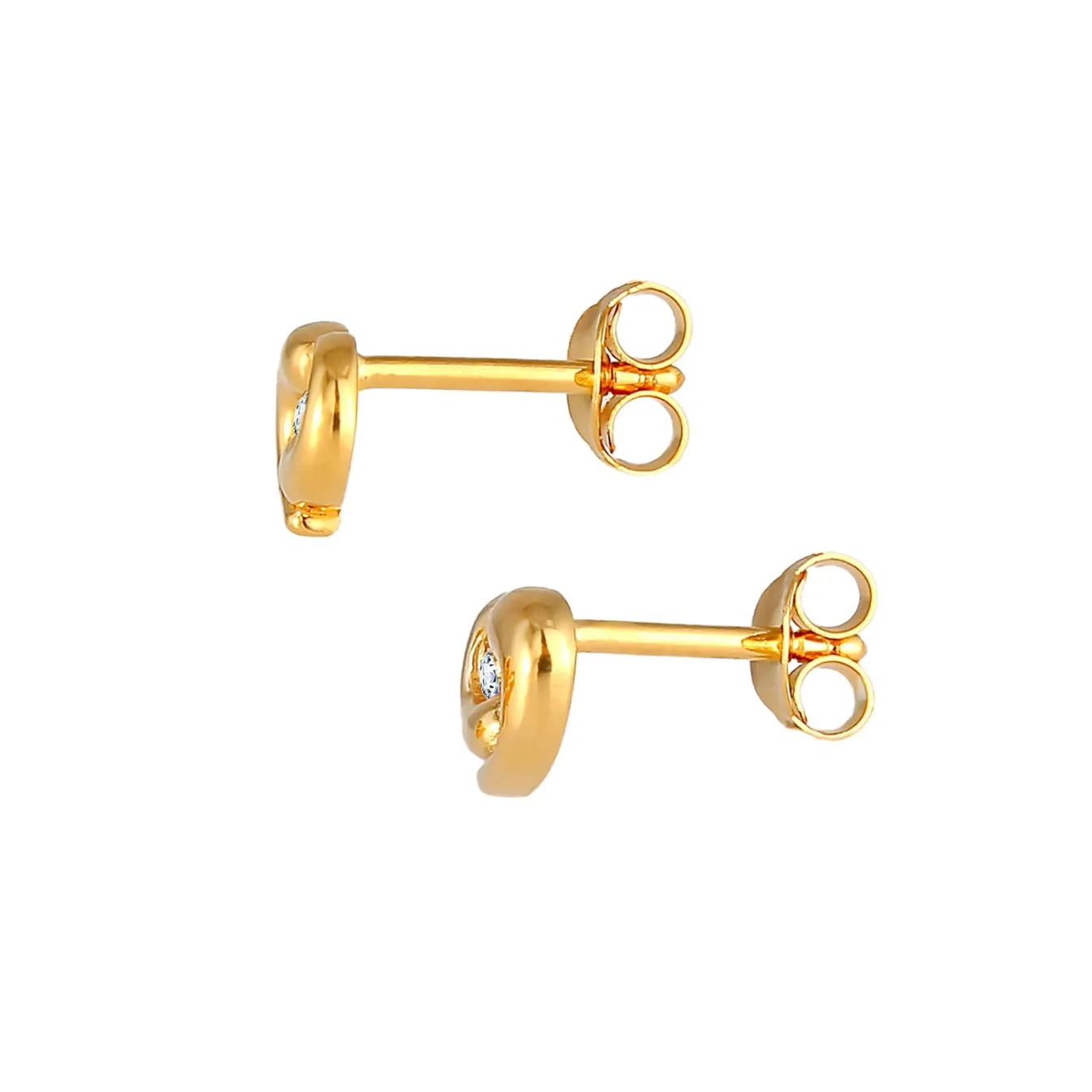 Elli "Ohrstecker Herz | Diamant ( Weiß, 0,03 ct )< Symbol-schmuck|Herz-schmuck