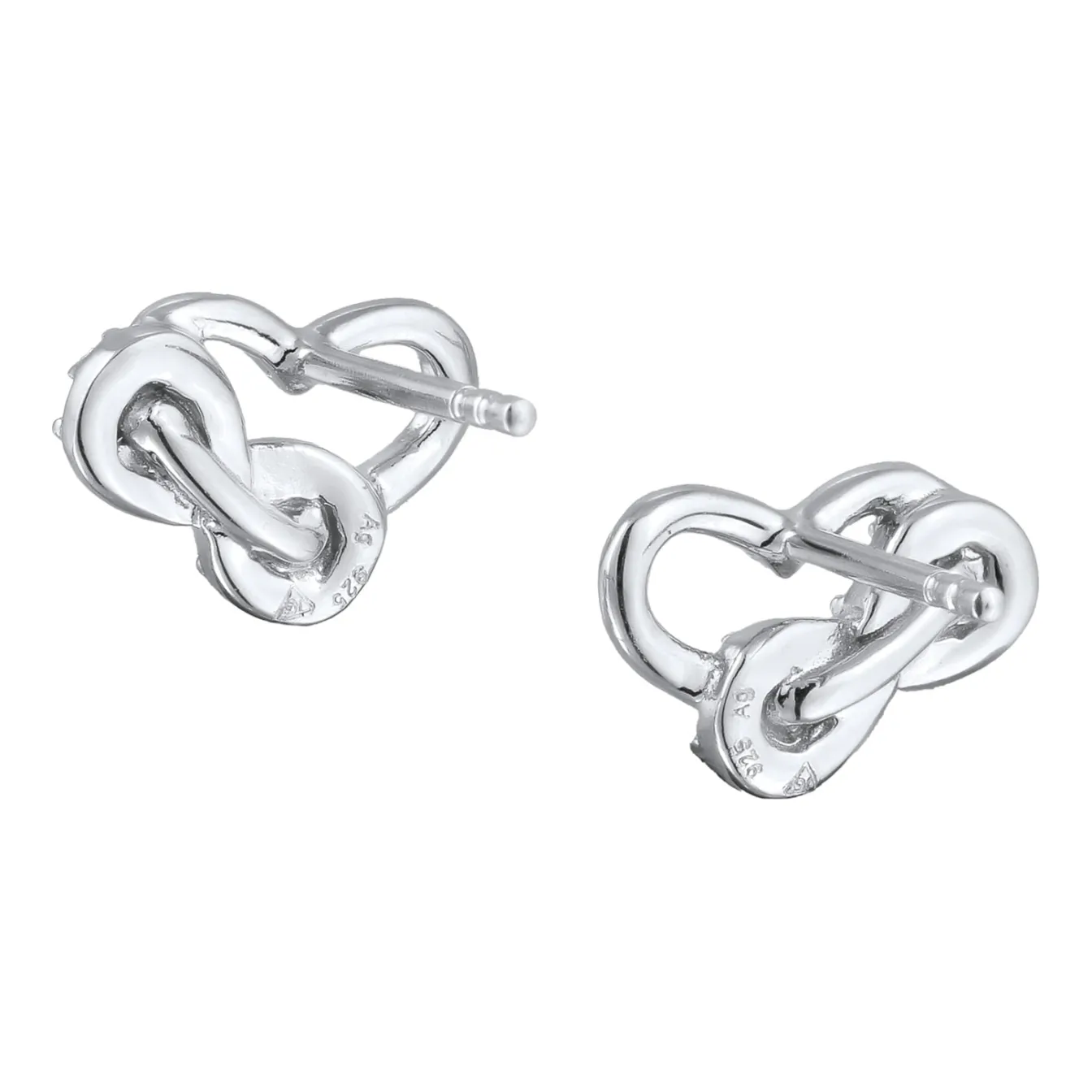 Elli "Ohrstecker Herz | Glas Kristalle (Weiß)< Vergoldet|Symbol-schmuck