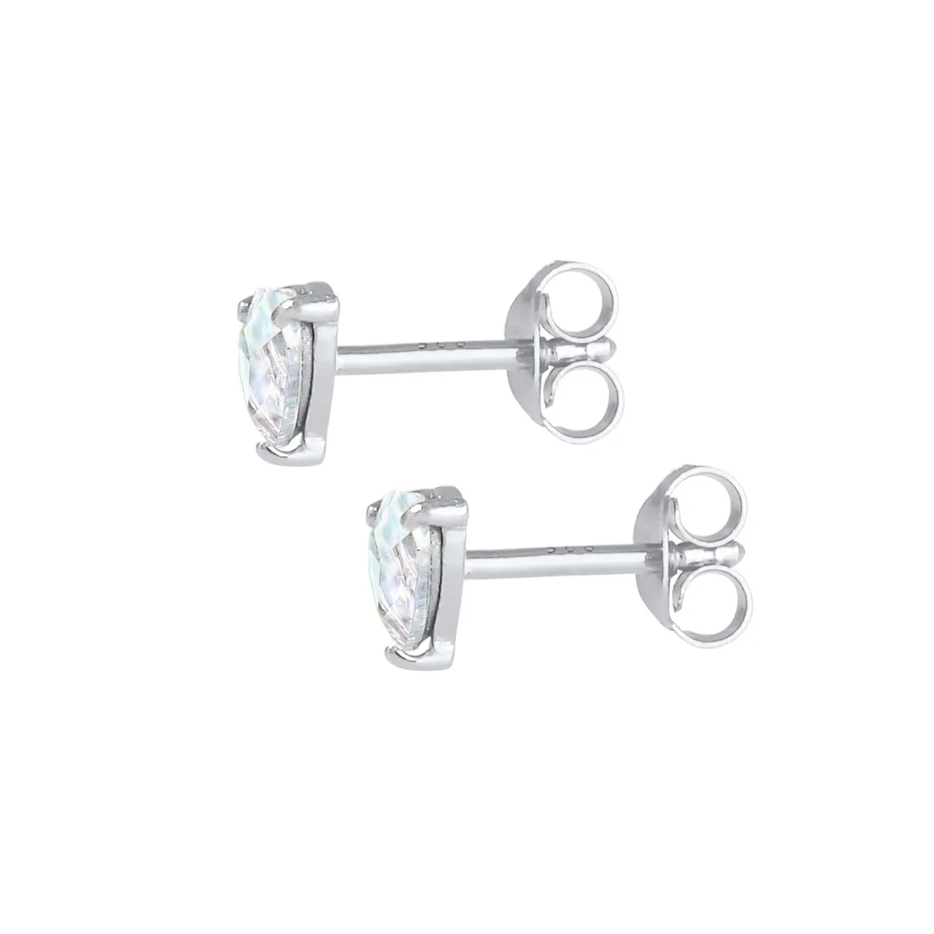 Elli "Ohrstecker Herz | Kristall (Weiß)< Symbol-schmuck|Herz-schmuck