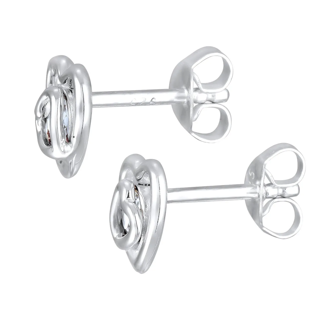 Elli "Ohrstecker Herz | Kristall (Weiß)< Symbol-schmuck|Herz-schmuck