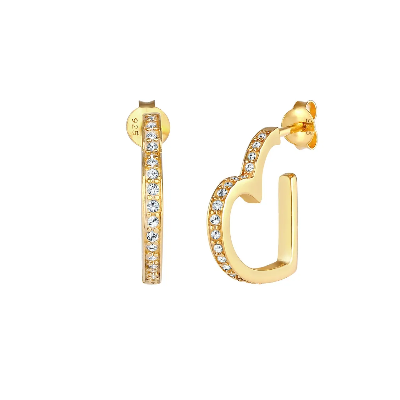 Elli "Ohrstecker Herz | Kristall ( Weiß )< Symbol-schmuck|Herz-schmuck