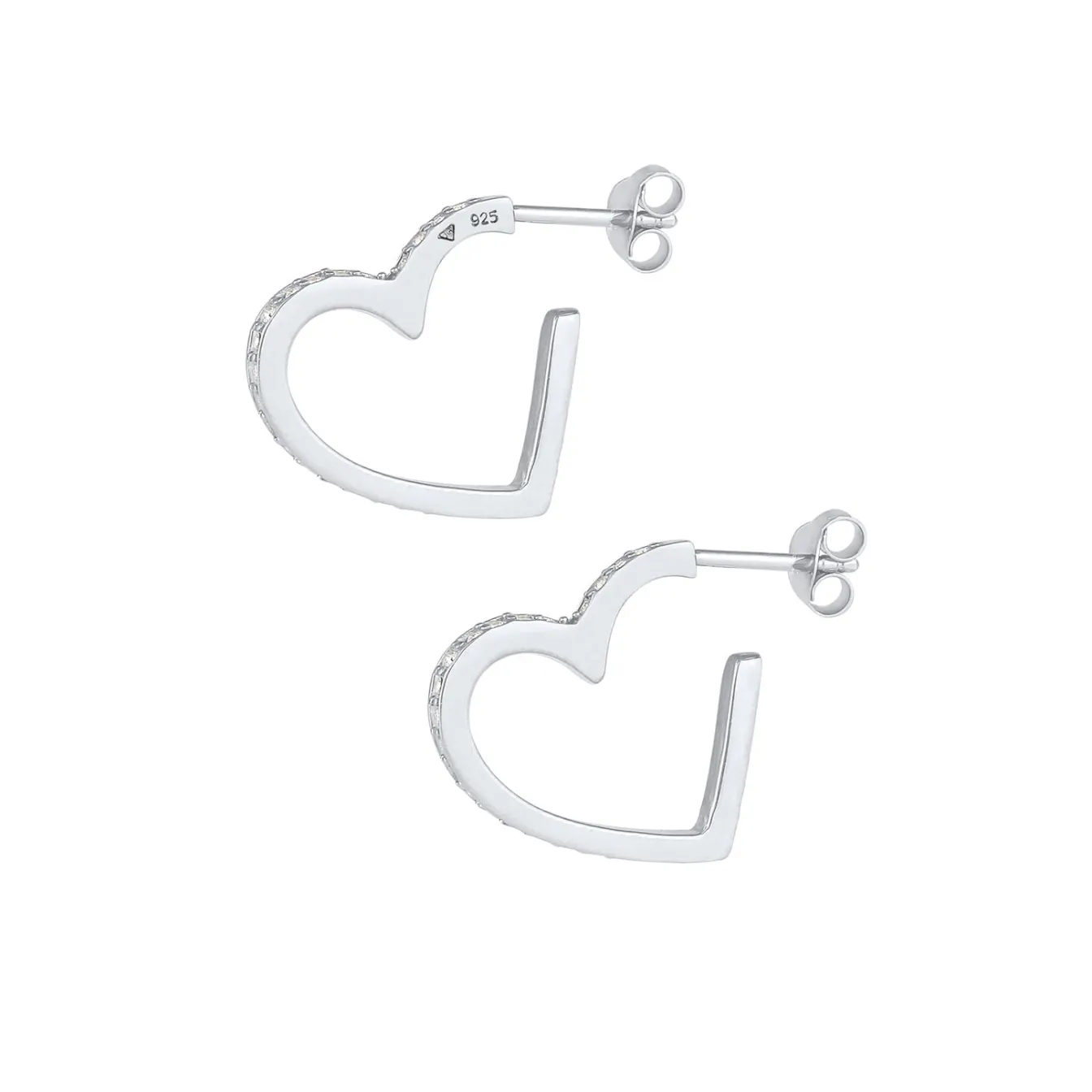 Elli "Ohrstecker Herz | Kristall ( Weiß )< Symbol-schmuck|Herz-schmuck