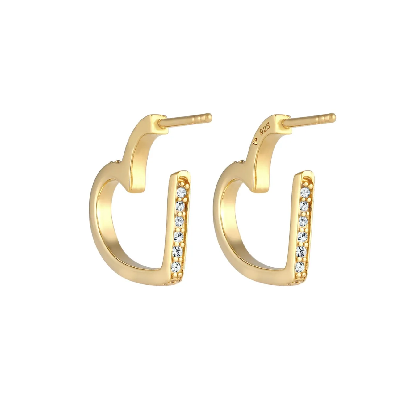 Elli "Ohrstecker Herz | Kristall ( Weiß )< Symbol-schmuck|Herz-schmuck