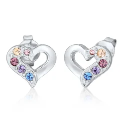 Elli "Ohrstecker Herz | Kristalle (Bunt)< Symbol-schmuck|Herz-schmuck
