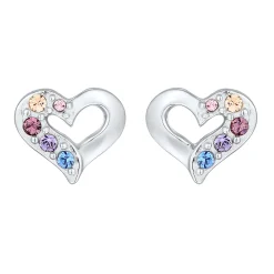 Elli "Ohrstecker Herz | Kristalle (Bunt)< Symbol-schmuck|Herz-schmuck
